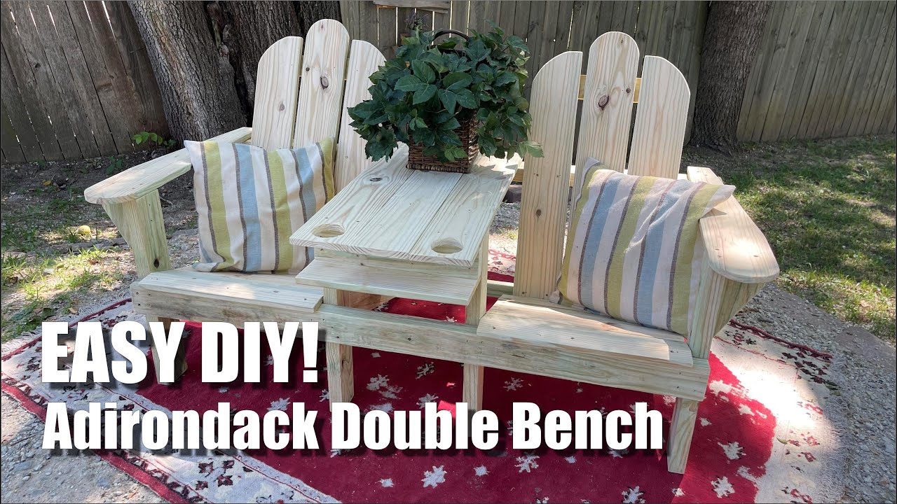Adirondack Double Seater Bench with Table