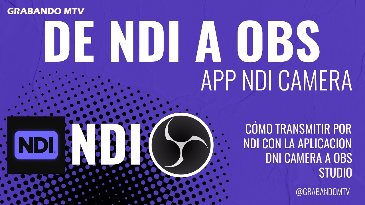 NDI a OBS - App NDI HX Camera