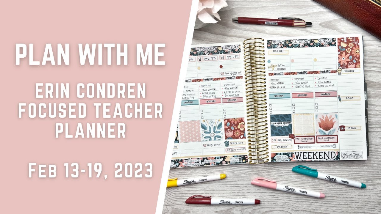 PLAN WITH ME | NO VALENTINE&rsquo;S DAY KIT | EC FOCUSED PLANNER | Rachelle's Plans