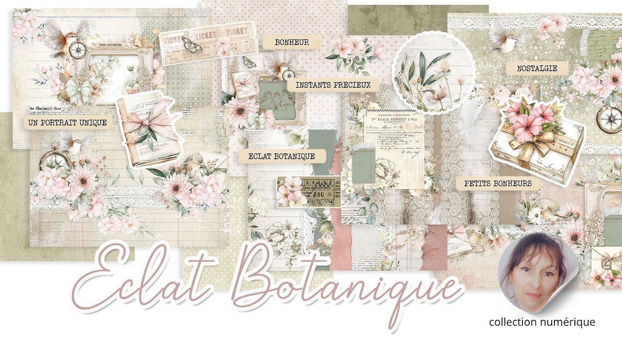 Eclat Botanique Collection de scrap num&eacute;rique avec une touche shabby