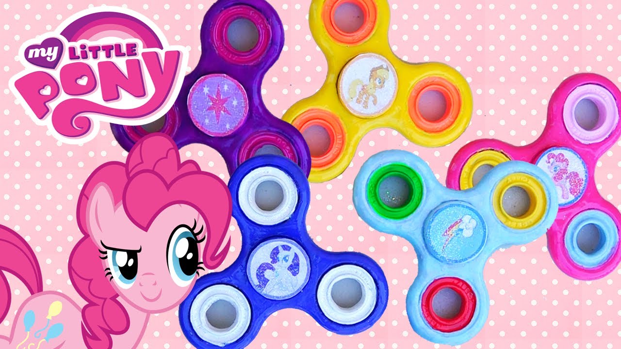 Satisfying Nail Polish DIY MLP Fidget Spinners 🦄 Rainbow Dash, Pinkie Pie, Twilight!