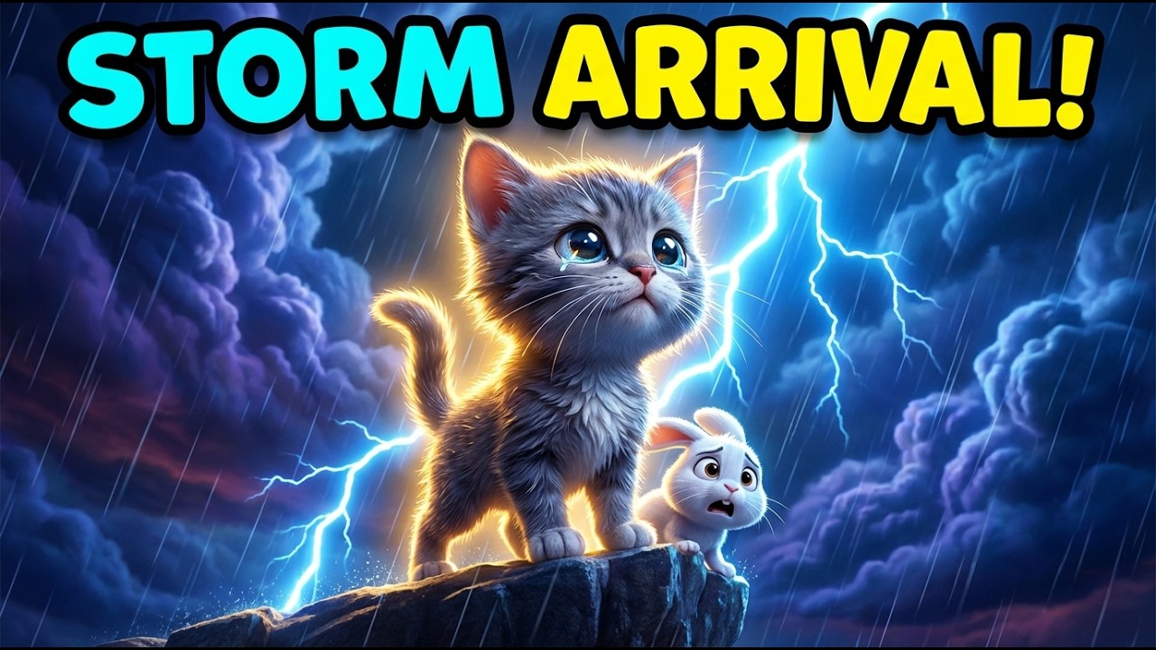 STORM ARRIVAL! ⚡ Brave Kitten Faces the Darkest Night
