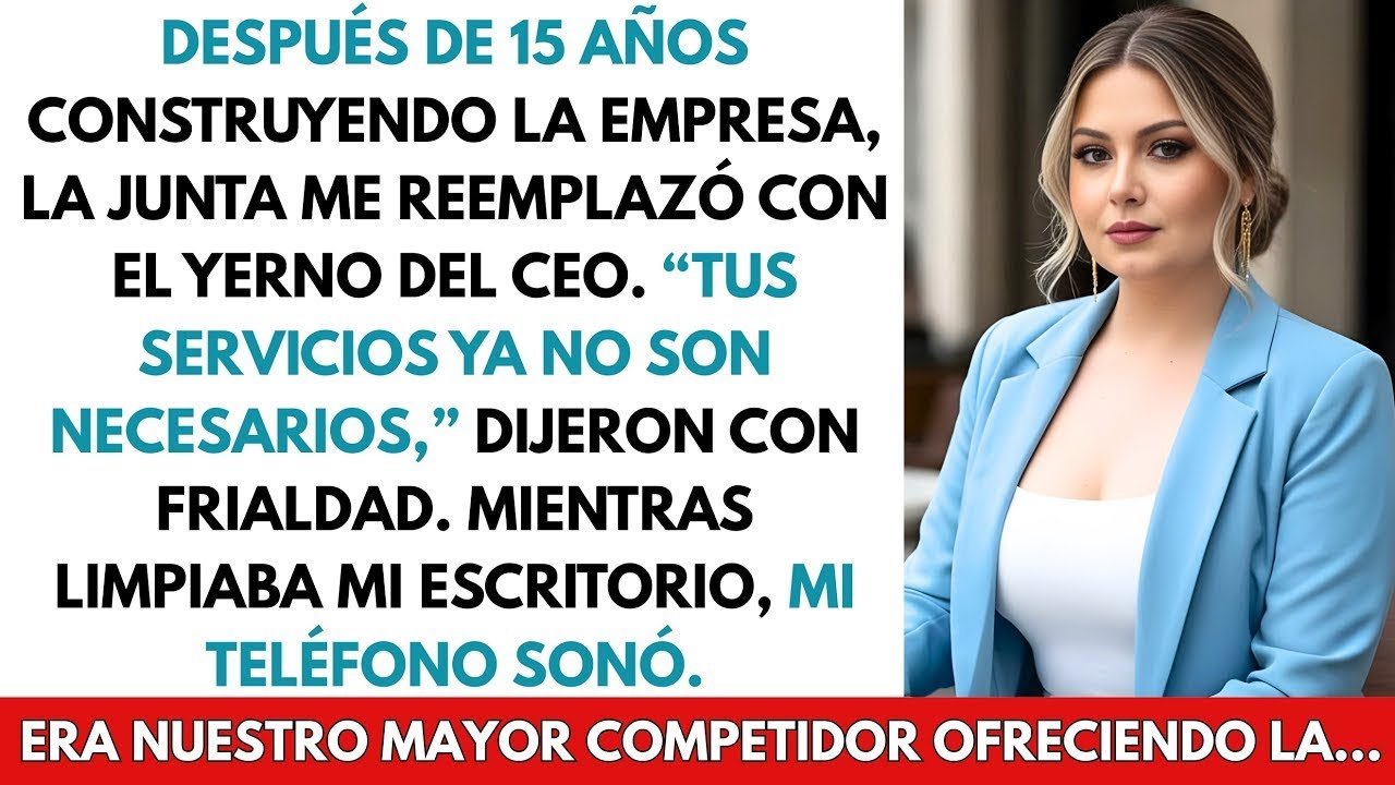 La junta me reemplazó con el yerno del CEO después de 15 años… luego sonó mi teléfono.