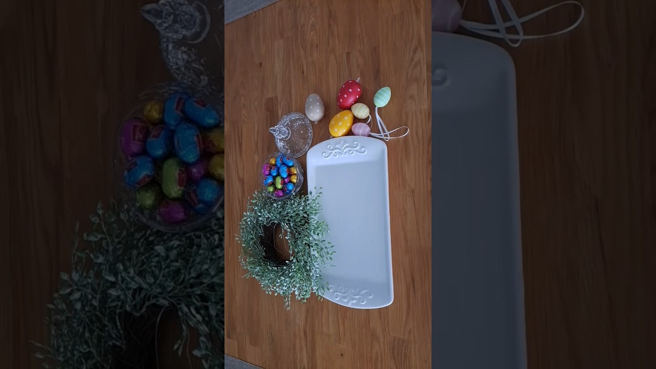 Easy Easter Centerpiece Idea for small table #shorts #youtubeshorts #easter #centerpiece #how #diy