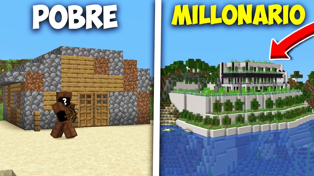 Me PASÉ por POBRE pero ERA MILLONARIO SECRETO en MINECRAFT 🤣