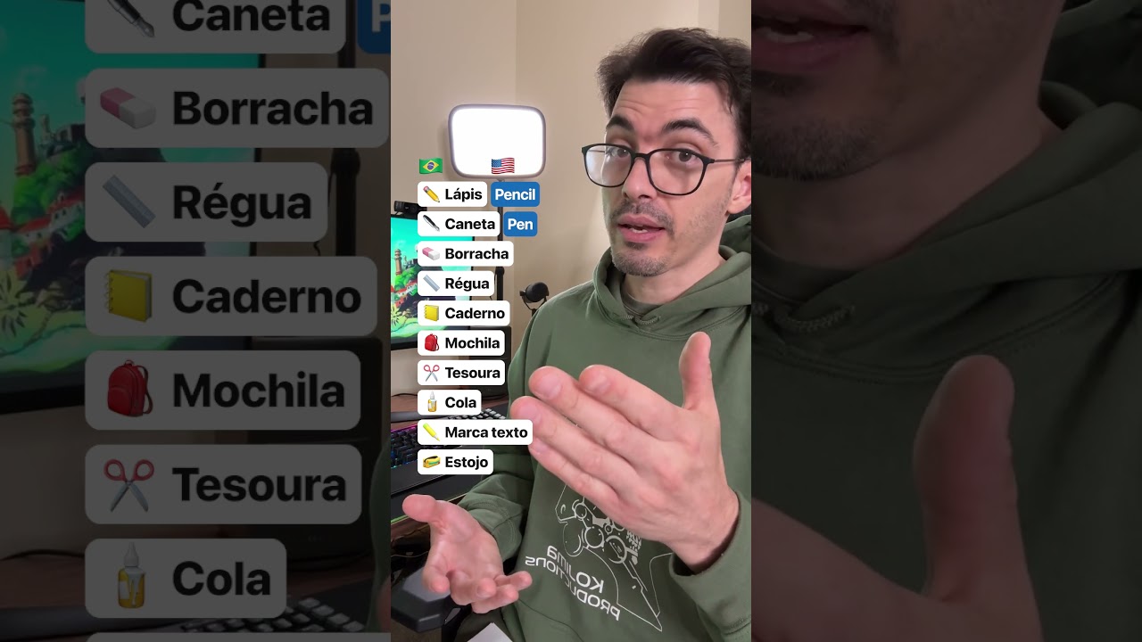 Quais desses materiais escolares voc&ecirc; sabe falar em ingl&ecirc;s?