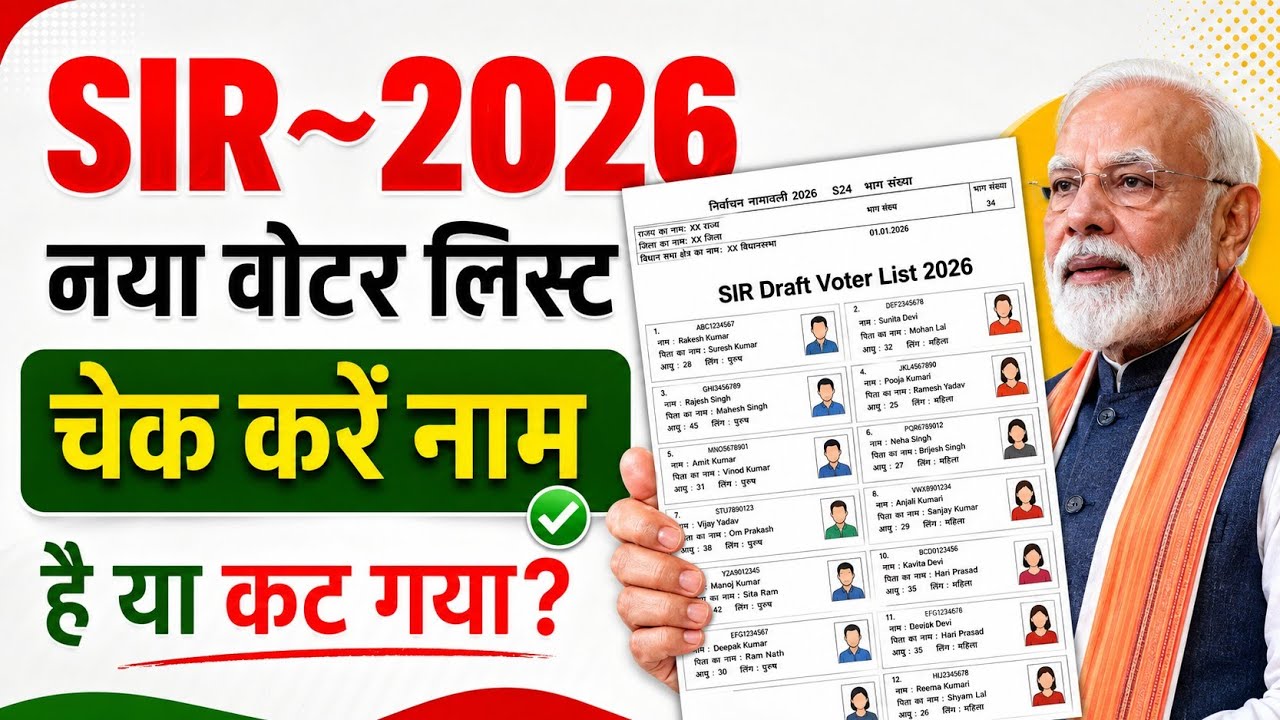 Voter List 2026 Name Check Online | SIR Draft Voter List Download | SIR Voter List 2026