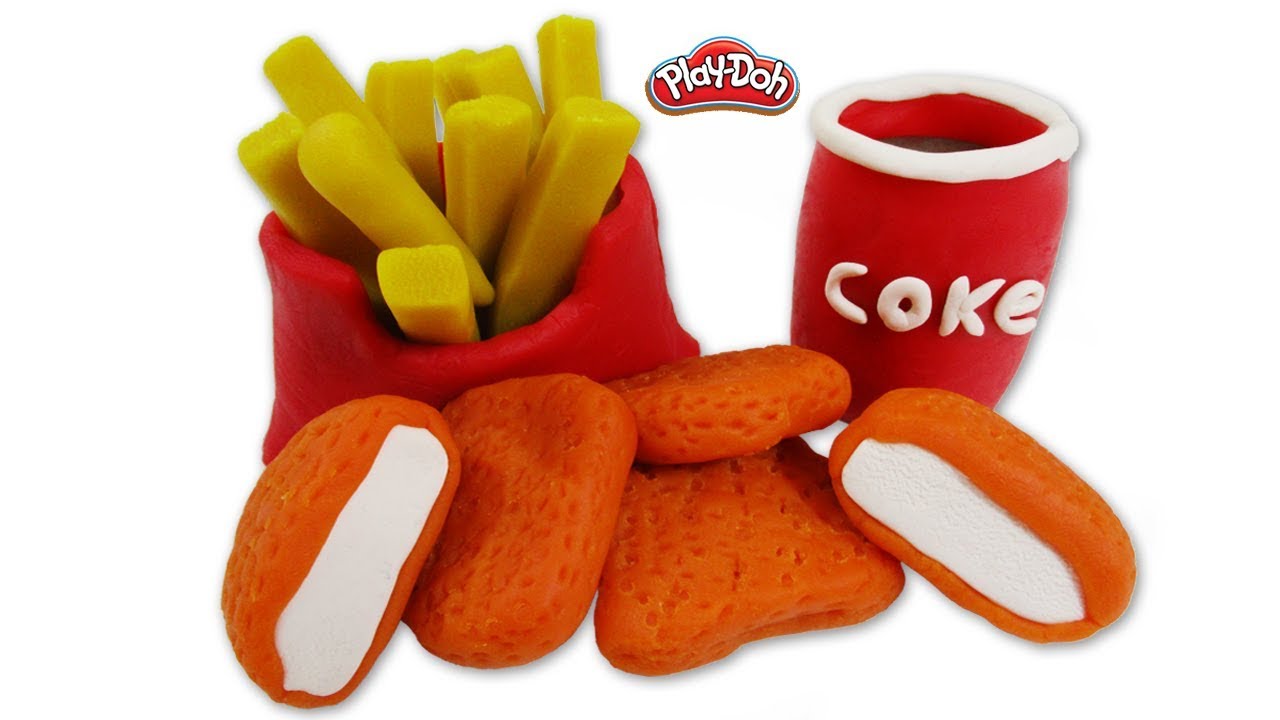 Play doh food chicken nuggets with fries and coke