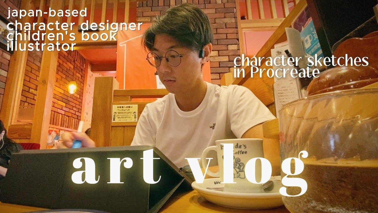 【art vlog】day in the life of a character designer/illustrator based in Japan//sketches in procreate