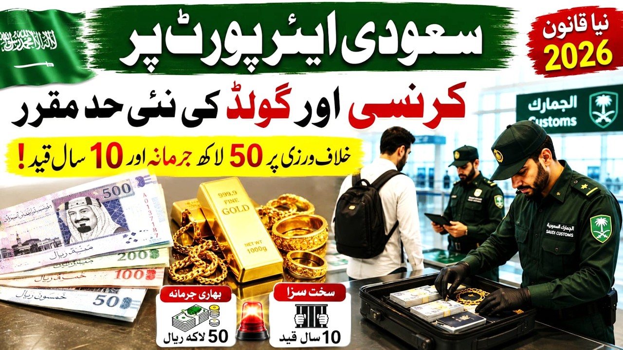 Currency limit at Saudi airport latest rule What is the limit of currency and gold at airport