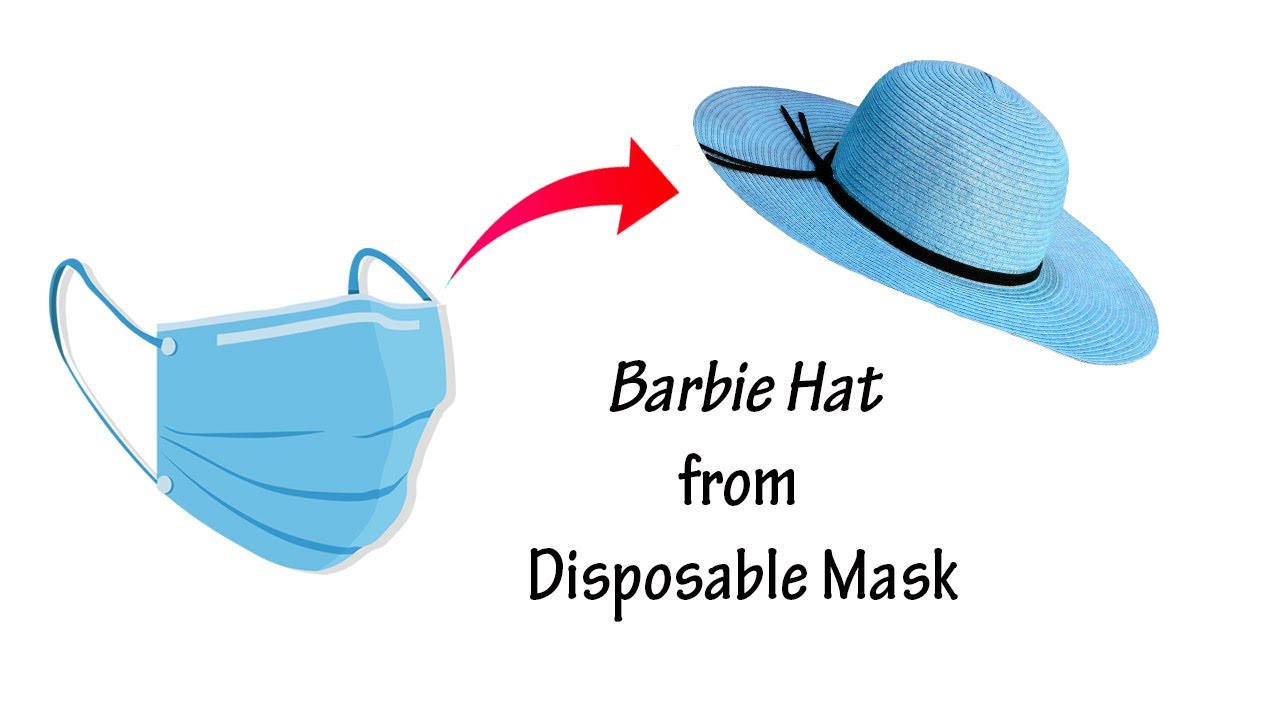 DIY Doll Hat with mask😷 | Barbie Doll Hacks and Crafts | How to make Hat for Barbie Doll