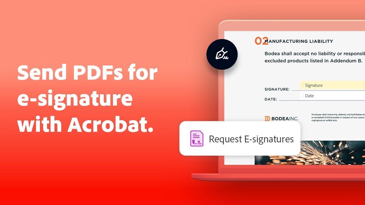 How to request e-signature with Adobe Acrobat for business