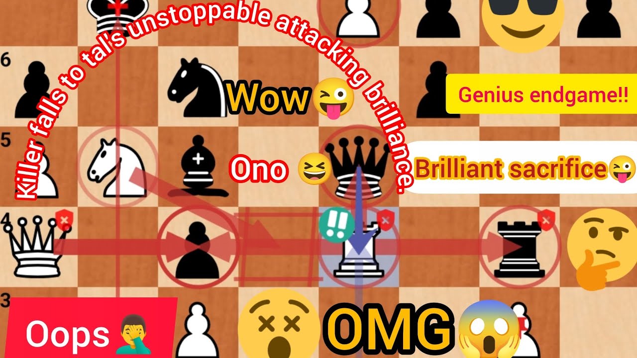 Keller falls to tal unstoppable attacking brilliance. In 1959 helpless in a blazing tactical battle.