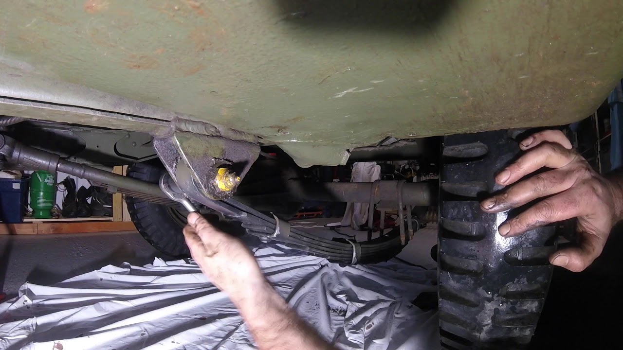 Willys Hotchkiss M201 Jeep; Replacing rear leaf springs and shocks to cure `Jeep Sag`