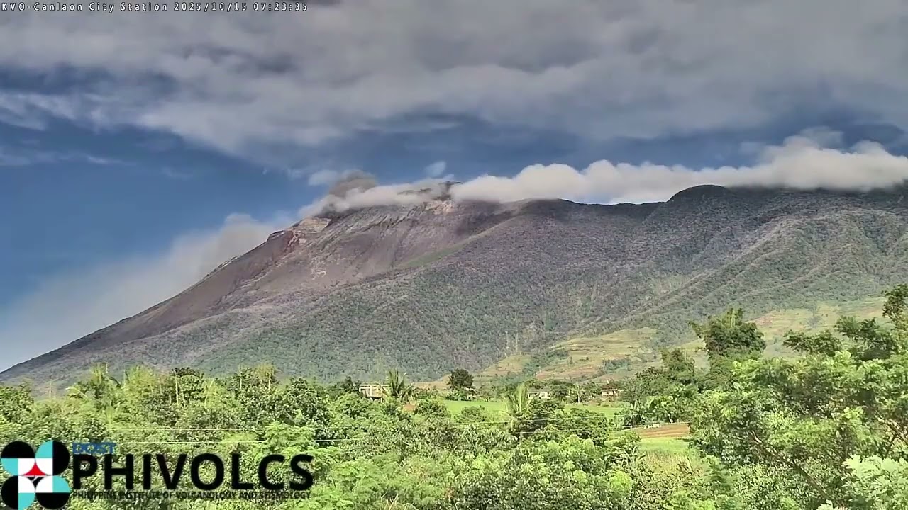 Ash emission observed at Kanlaon Volcano (Oct. 15, 2025) | GMA Integrated News