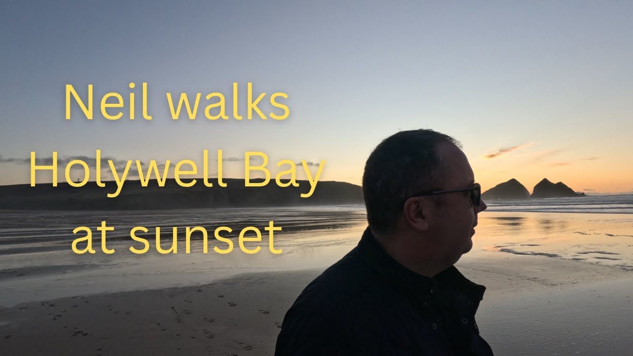 Sunset Stroll at Holywell Bay, Cornwall at Its Best!