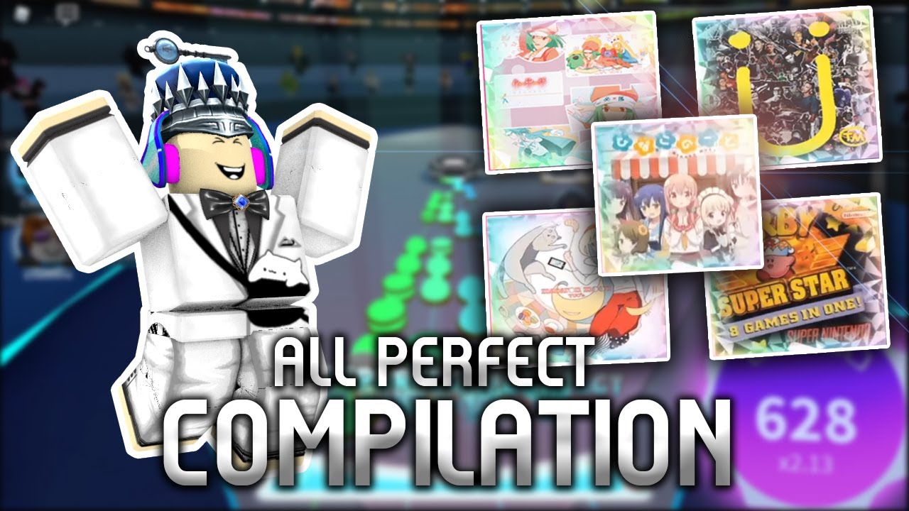 ALL PERFECT COMPILATION in Roblox RoBeats # 1