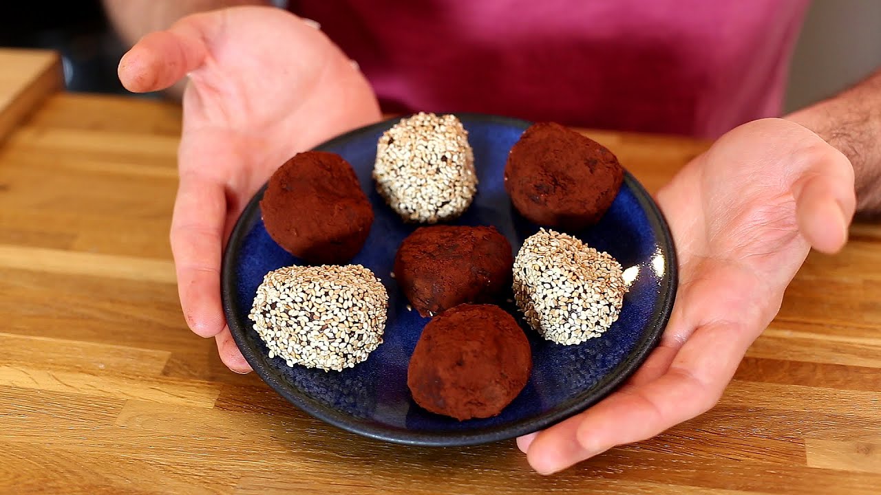 Des mochis façon truffes avec pâte d'amande maison et un peu de chocolat