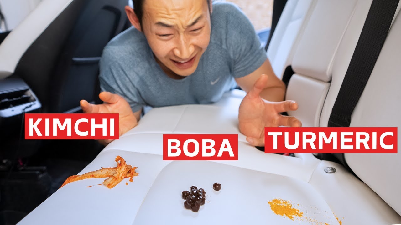 Белые сиденья Tesla спустя 3 года! (ИДЕАЛЬНЫЙ тест на пятна)