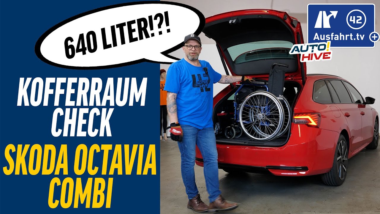 Kofferraum-Check: Skoda Octavia Combi - was passt in den Kofferraum? Fahrrad? Leiter Koffer Taschen?