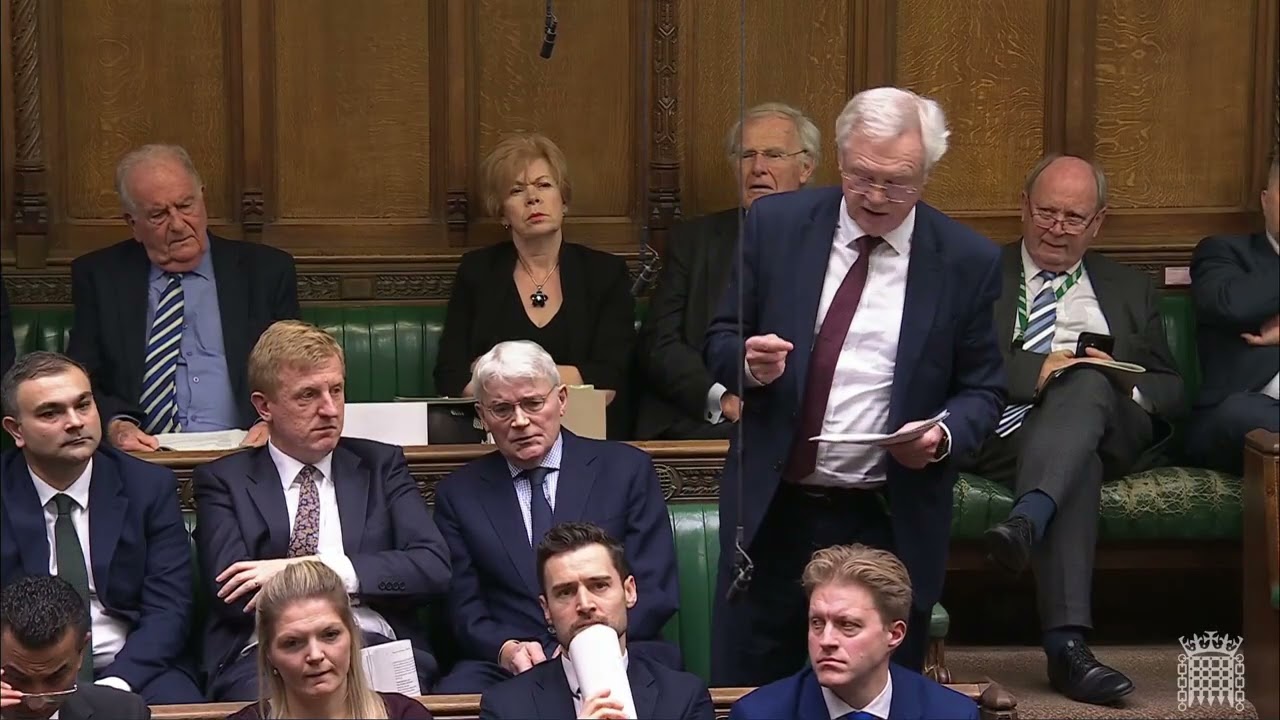Член парламента Дэвид Дэвис высказал замечание по процедурному вопросу, касающемуся Питера Мандел...