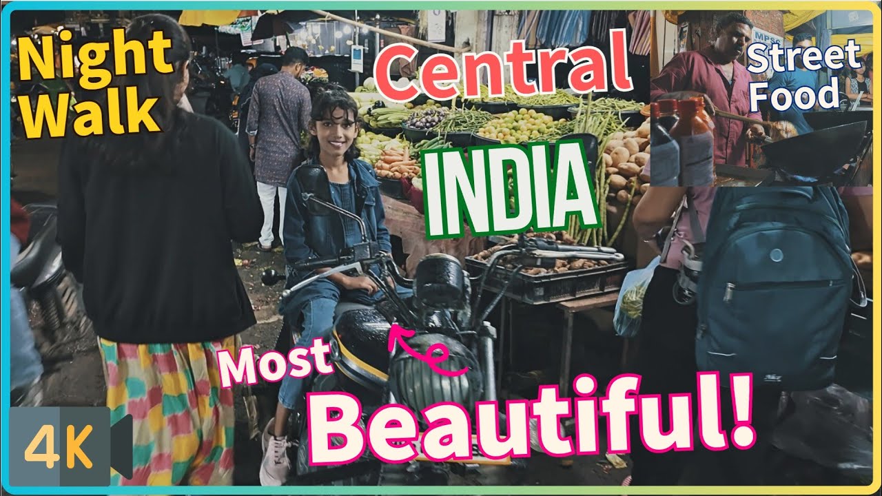4K Night Walk in Central India NightLife Market😱😆 #india #IndianFood #travel #walking  #aurangabad