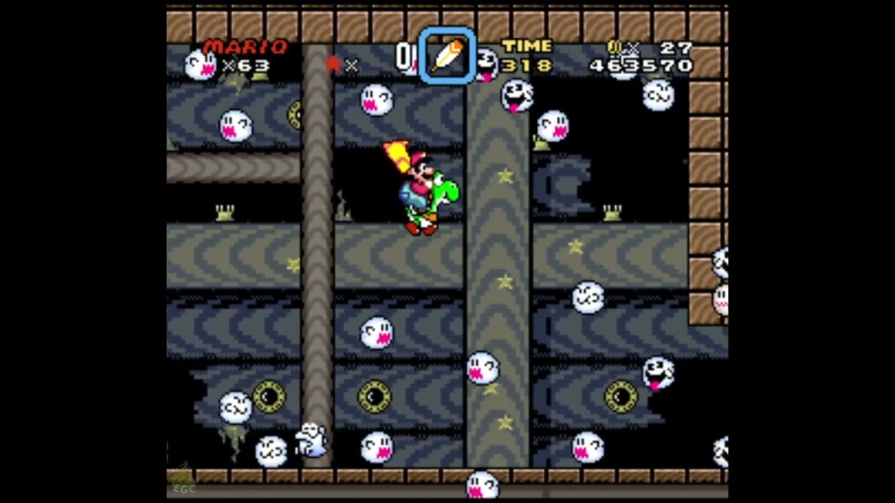 Sunken Ghost Ship Walkthrough - Super Mario World 100% Walkthrough