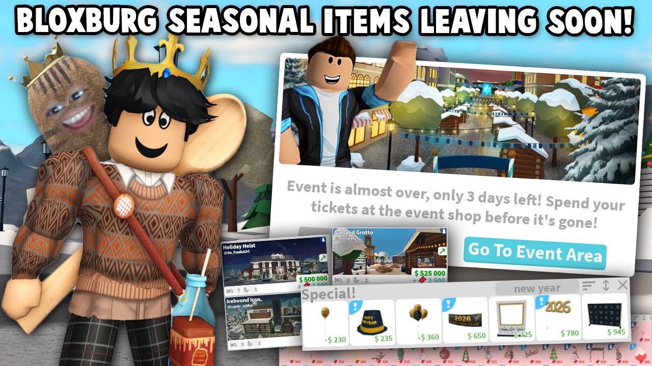THINGS TO DO BEFORE BLOXBURG REMOVES LIMITED ITEMS NEXT WEEK! with potato cam