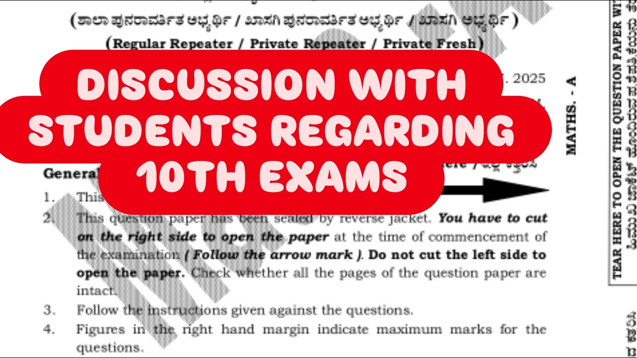discussion with students regarding 10th exams