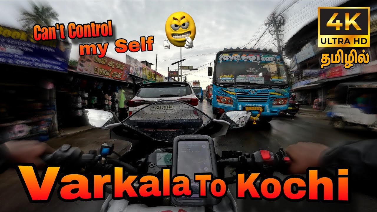 VARKALA TO KOCHI SOLO BIKE RIDE🏍️|CON'T CONTROL MY SELF🤬| NO ONE DRIVE IN PROPERLY🚦#kochi #varkala 