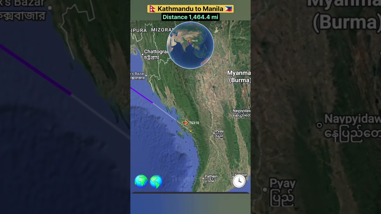 Nepal 🇳🇵 to philippines 🇵🇭 flight Route 1stop flight ✈️ Operator by Thai Airways