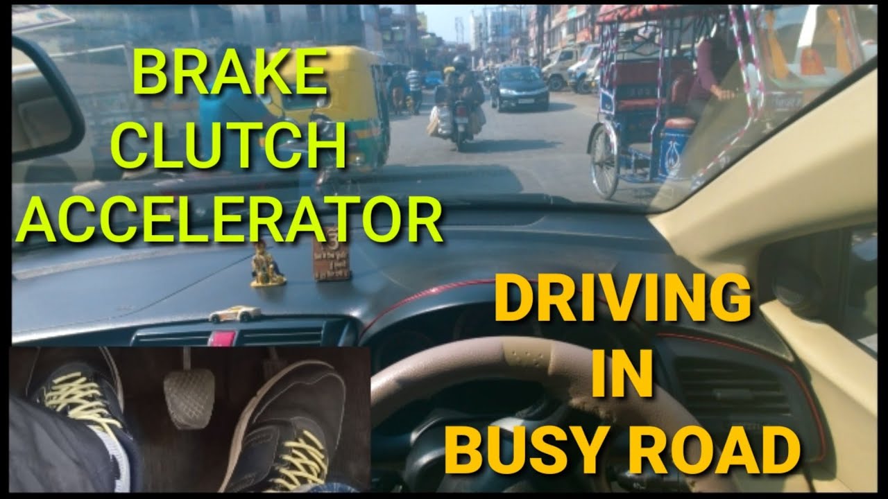 Driving in traffic & market | Clutch,brake & accelerator control in narrow road | Rahul Drive Zone