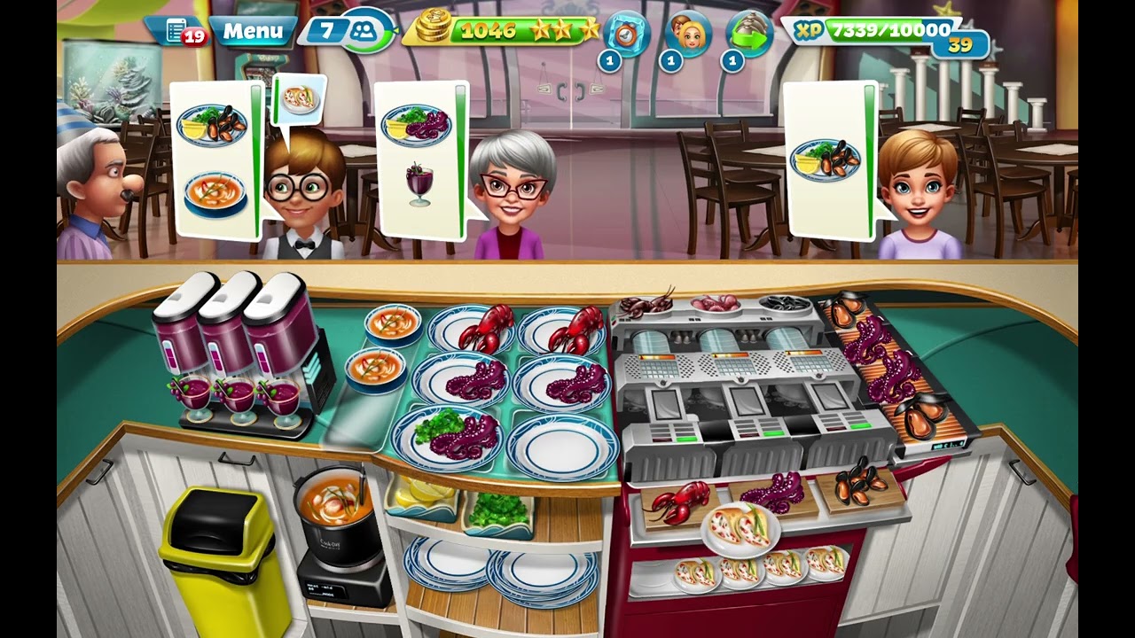 COOKING FEVER | SEAFOOD BISTRO | LEVELS 21-25| 3 STARS