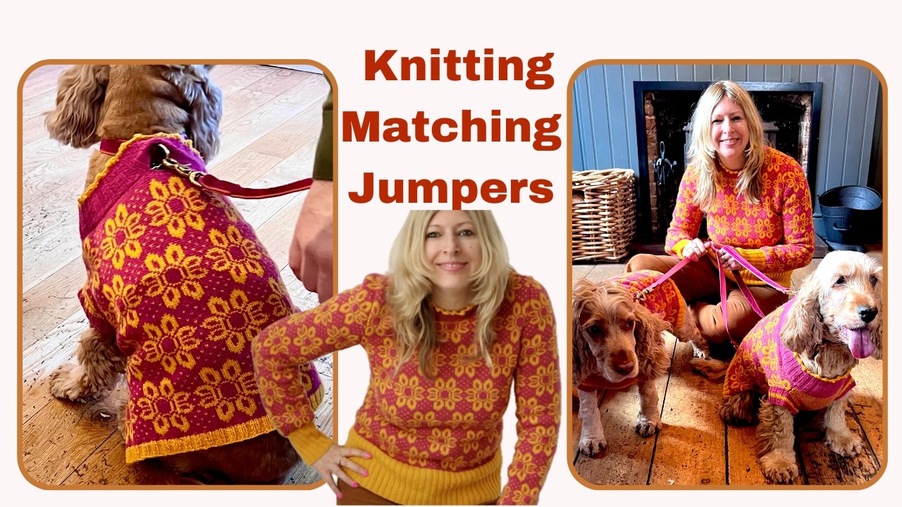 I Knitted Matching Fair Isle Jumpers for Me & My Dog 🐶🧶 | Machine + Hand Knitting