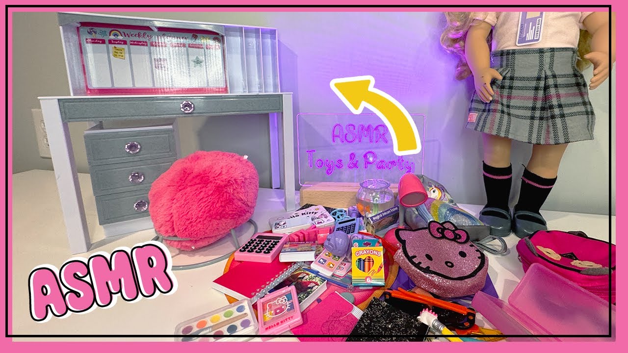ASMR 🎁🎄Unboxing My Life Desk Set + Organizing with Hello Kitty Stationery | 18