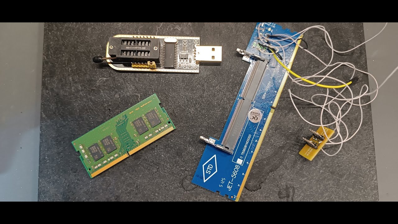 36 DDR4  пайка, прошивка . собираем на коленке и ch341a