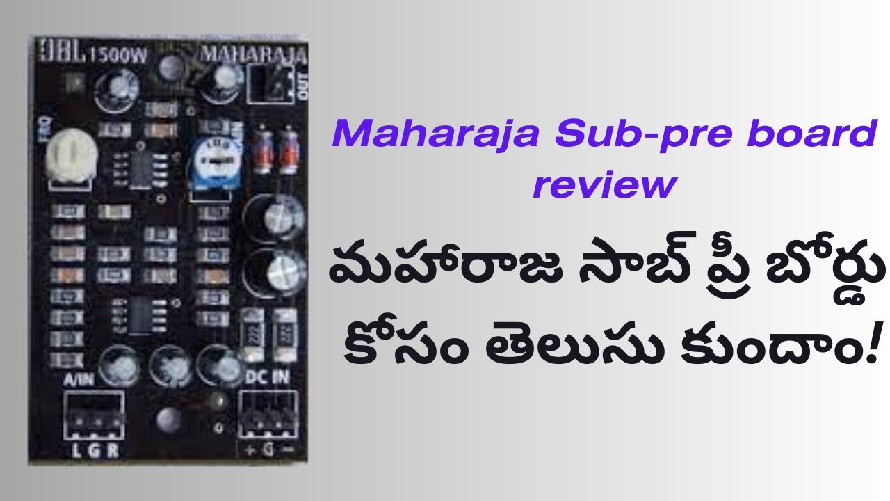 Maharaja Sub-pre board review