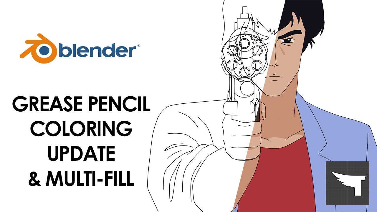 Blender Grease Pencil Tutorial | COLORING UPDATE & MULTI-FILL | Blender 2.93