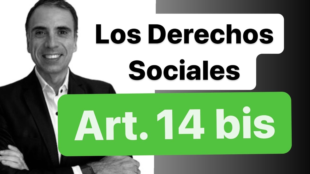 DERECHOS SOCIALES Art  14 bis Constitución Nacional Argentina. DERECHO CONSTITUCIONAL