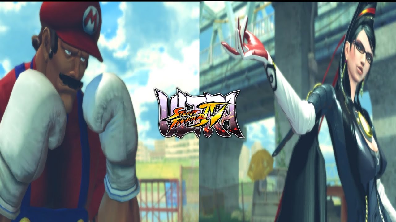 USF4 Dudley (cosplay Mario) vs Poison (Bayonetta) [Mods Battle]