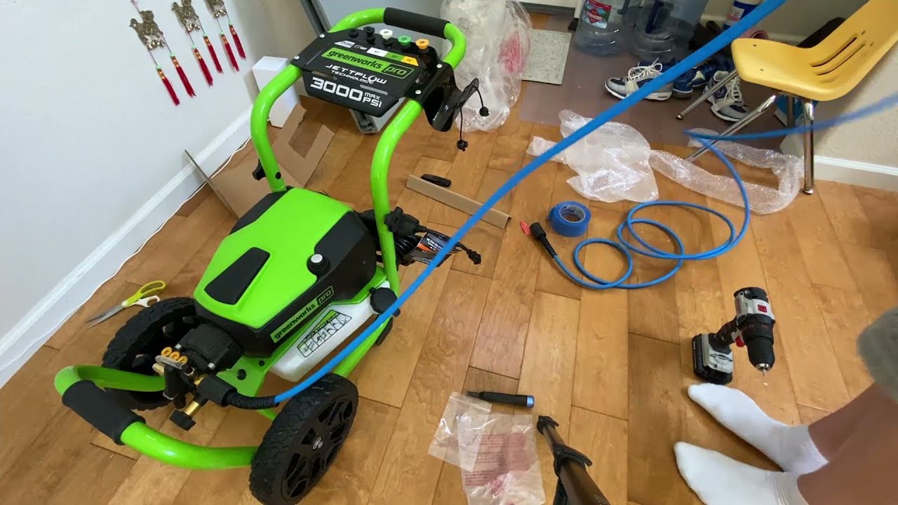 Greenworks 3000PSI Pressure Washer Unboxing