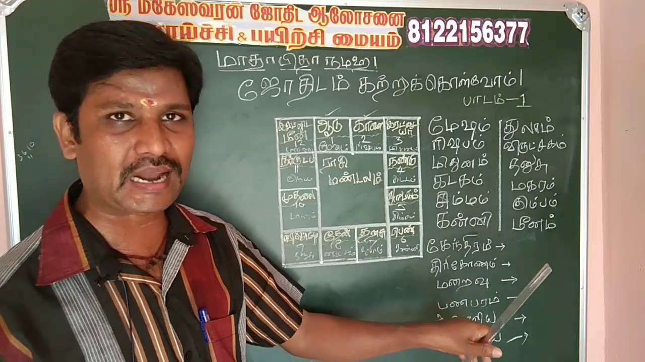 ஜோதிட பலன் சொல்ல அடிப்படை! ஜோதிட பாடம் ( jothida palan solla adipadai )