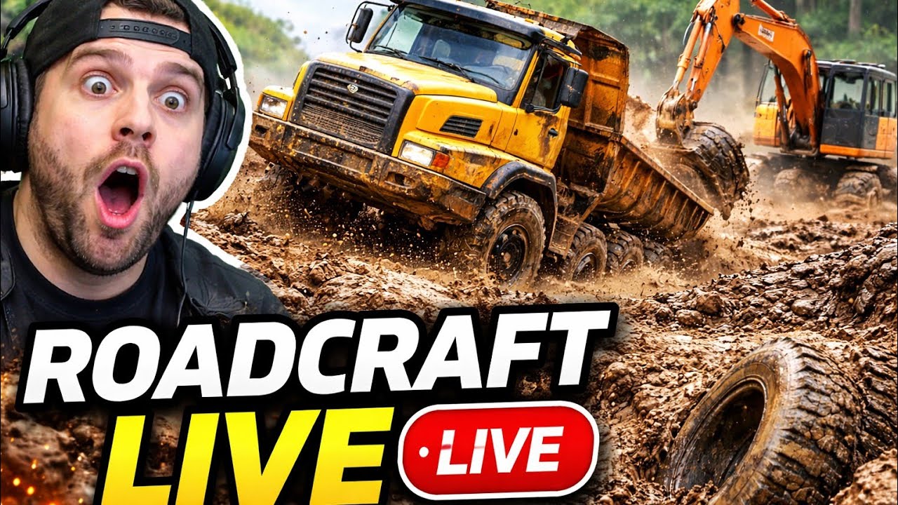 RoadCeaft LIVE 🔴 | Realistic Road Building & Heavy Machines Gameplay