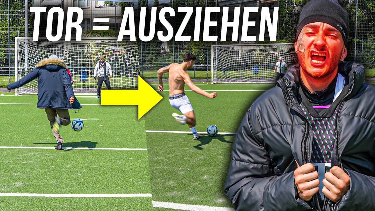 HÄRTESTE & HEIßESTE FUßBALL CHALLENGE! *Tor = 1 Teil ausziehen*