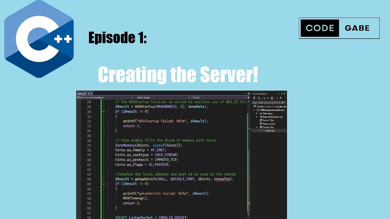 Building a C++ TCP Server as a Beginner - Ep #1 (Creating the Server!)