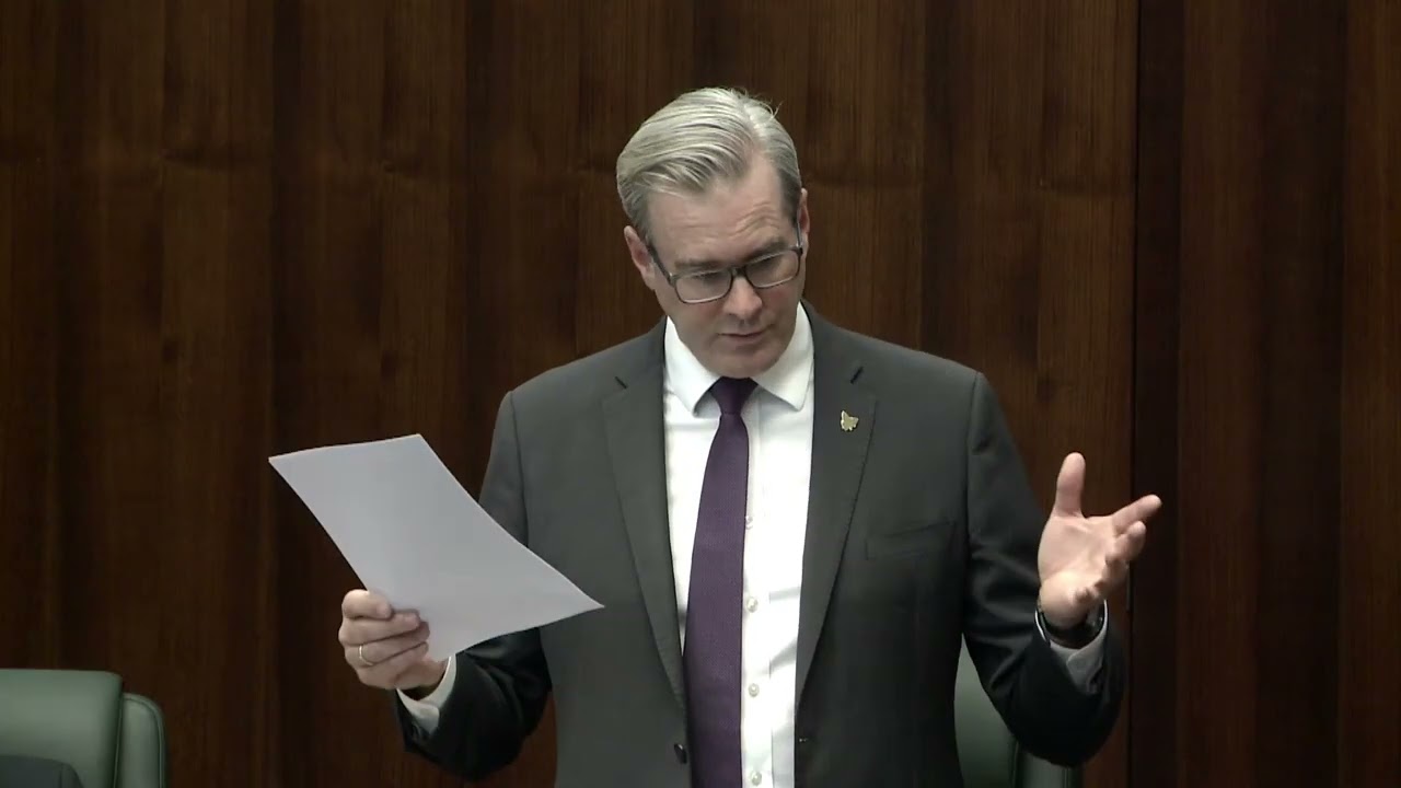 Michael Ferguson – Premier's Address Response: Economy, Literacy, Inflation | Tasmanian Parliament