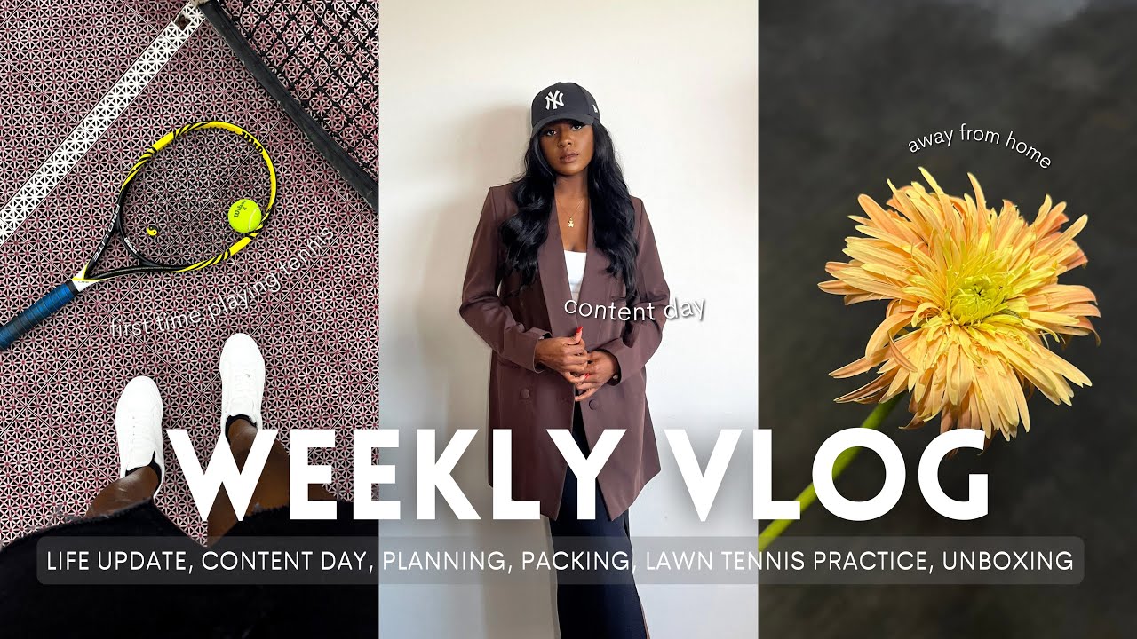 VLOG 62 | first time playing lawn tennis, content day, planning, lippie try-on, skincare & more