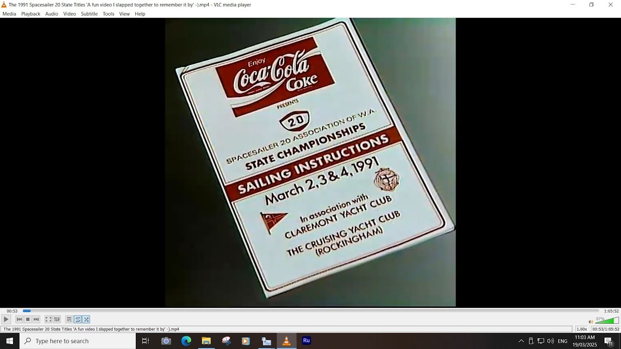 The 1991 Spacesailer 20 State Titles 'A fun video I slapped together to remember it by.'