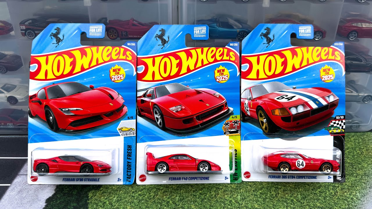 FIRST LOOK: The first three Hot Wheels Mainline Ferraris are ready to drop...
