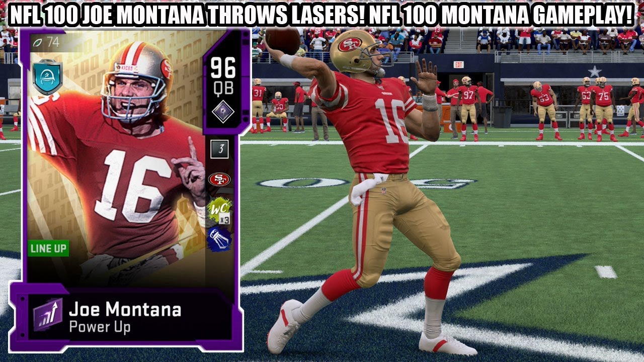 NFL 100 JOE MONTANA THROWS LASERS! NFL 100 JOE MONTANA GAMEPLAY! | MADDEN 20 ULTIMATE TEAM